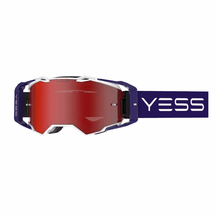 occhiali maschere moto cross yess brand ruby blue