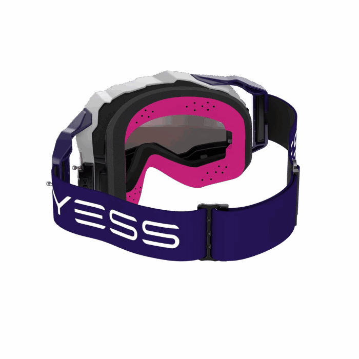 occhiali maschere moto cross yess brand ruby blue