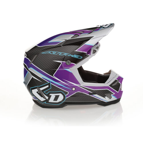 Casco 6D ATR-3 nero lucido, omologato secondo il nuovo standard di sicurezza FIM FRHPhe-02.